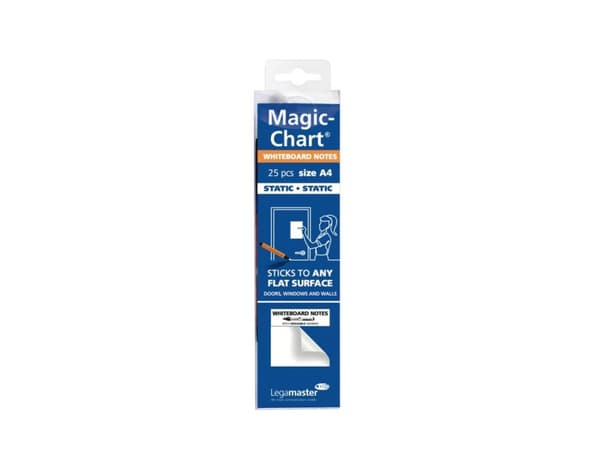 Legamaster Magic-Chart notes whiteboard statisk film, Svart, Vit, Polypropylen (PP), 210 mm, 297 mm, 98 g, 56 mm