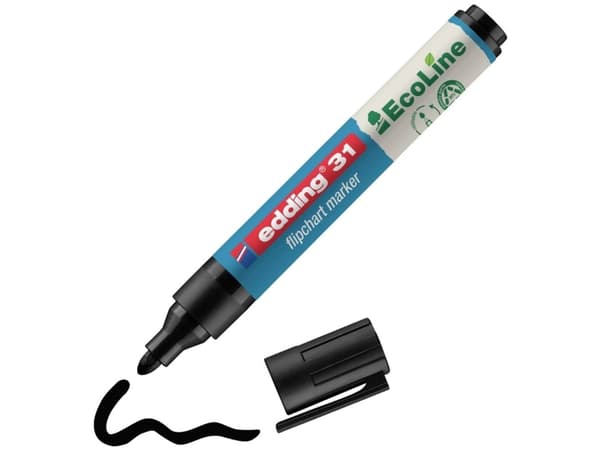 edding flippover-markør, EcoLine 31, Rsp., 1,5 - 3 mm, skrift: svart 1 stk (4-31001)