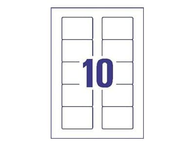 Avery Diskette Labels - Hvit - 70 x 50.8 mm 250 etikett(er) (25 ark x 10) diskettetiketter
