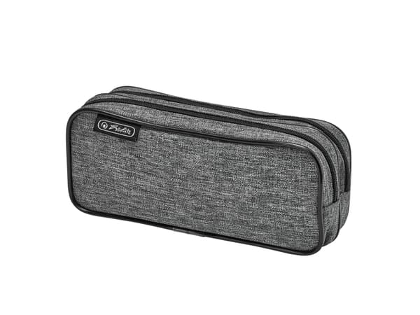 herlitz Doppel-Schlamper-Etui "Knitted Fabric", sortiert aus Nylon, 2 Fächer, 2 Reißverschlüsse, - 2 Stück (50027682)