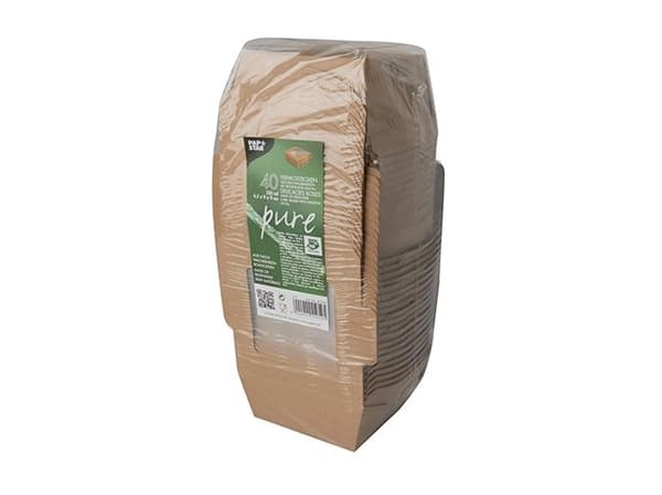 Papstar 87250, Fotoark kartong, Polylaktid (PLA), Brun, 0,35 l, FSC, 110 mm, 110 mm