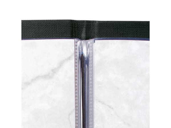 Sigel SM110, A4 (210x297 mm), Nahka, Liinavaate, Muovi, Musta, Muotokuva, 8 arkkia, 2 taskua