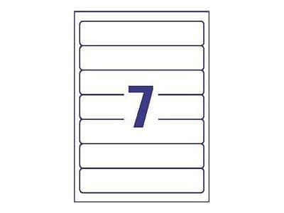 Avery Zweckform LR4760 - Hvit - 38 x 192 mm 175 etikett(er) (25 ark x 7) etiketter for arkivmapper