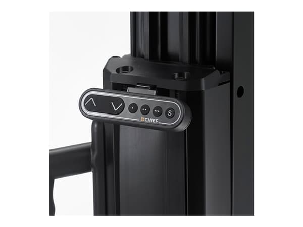 Chief XL Electric Height Adjust Cart - Vagn - motoriserad - för platt panel - svart - skärmstorlek: 50"-80"