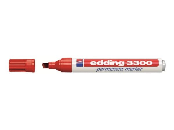 edding 3300 - Markering - permanent - röd - 1-5 mm