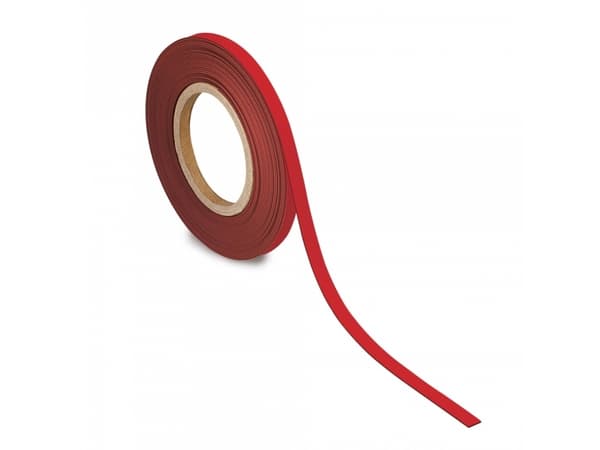 MAUL Magnetband, 10 mm x 10 m, Dicke: 1 mm, rot beschriftbares Kennzeichnungsband, Non-Permanent-Marker - 1 Stück (6524125)