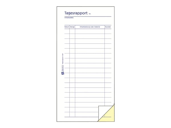 Avery Zweckform - Dagsrapport - 50 ark - Kopia - självkopierande