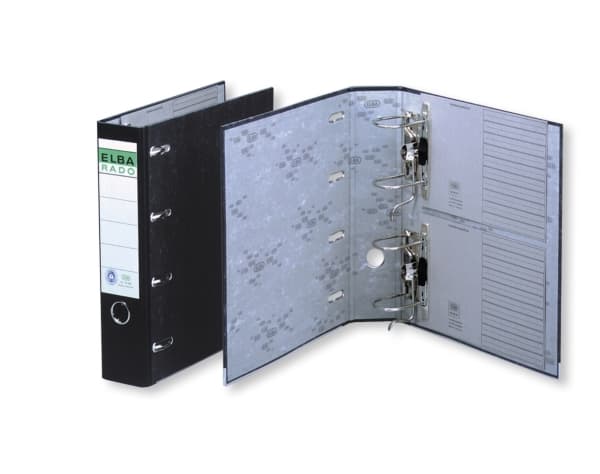 Elba Lever Arch File with 2 Mechanisms Rado 75mm, A4 Black, A4, Svart, 75 mm, 318 mm
