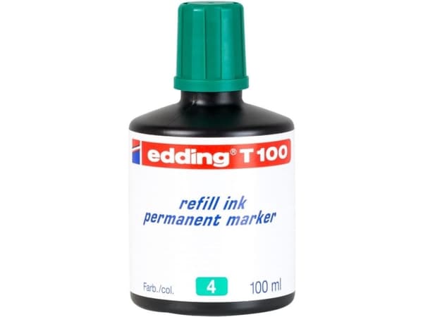Edding T 100, Grønn, Sort, Grønn, Hvit, 100 ml, 1 stykker, Tyskland