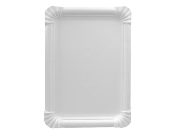 Papstar pure, Tallrik, Rektangulär, papper, Vit, Monokromatiskt, 250 styck