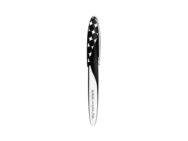 Herlitz my.pen Just Black, Svart, Silver, Påfyllning med bläckpatronssystem, Blå, Metall, Plast, Butiksställ, 1 styck