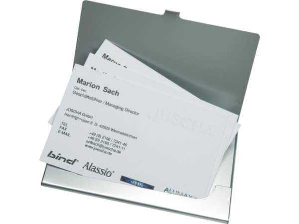 Jüscha 0334, Gjuten aluminium, Silver, 10 kort, 95 mm, 60 mm, 5 mm