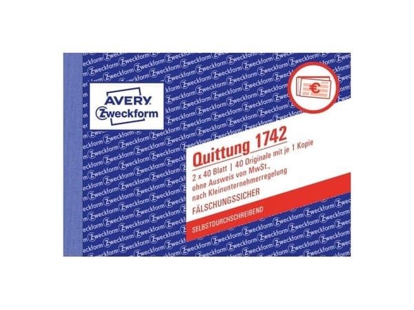 Avery 1742, Valkoinen, Keltainen, Pahvi, A6, 148 x 105 mm, 40 sivua
