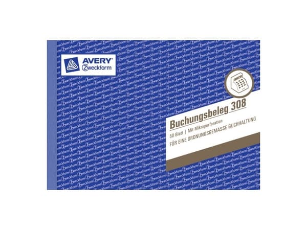 Avery 308, Blå, Hvit, Papir, 210 mm, 148 mm