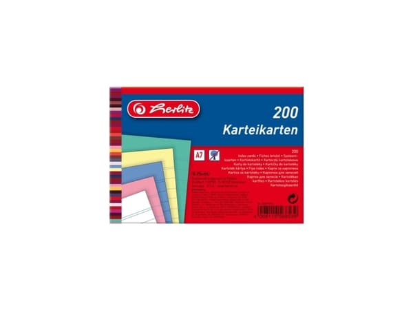 Herlitz 50019373, Blå, Rosa, Rosa, 175 g/m², 200 stykker