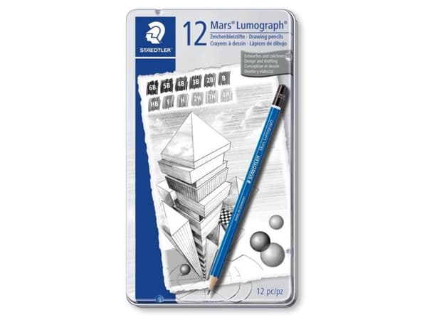 STAEDTLER Mars Lumograph - Blyant - assortert - 2 mm (en pakke 12)
