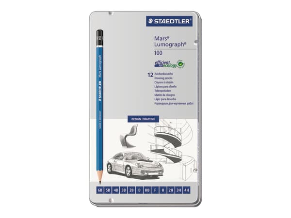 STAEDTLER Mars Lumograph - Blyant - assortert - 2 mm (en pakke 12)