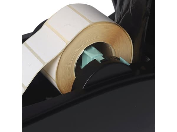 Termoetiket hvid top med perforering 105x220mm ø25 kerne 300stk/rul
