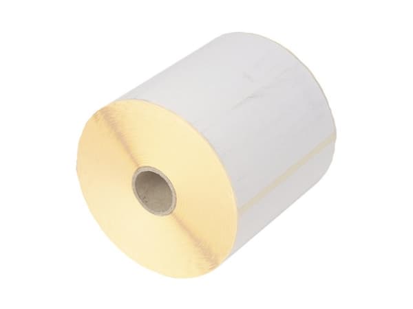 Termoetiket hvid top med perforering 105x220mm ø25 kerne 300stk/rul