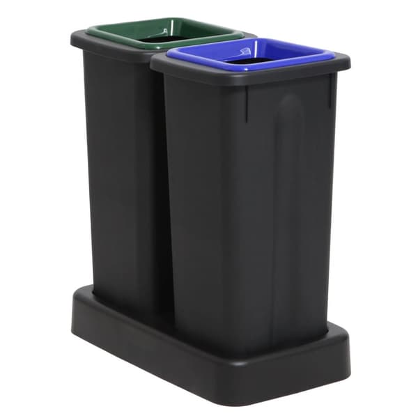 TWIN Base duo til Style affaldsspande 2x20 ltr. sort