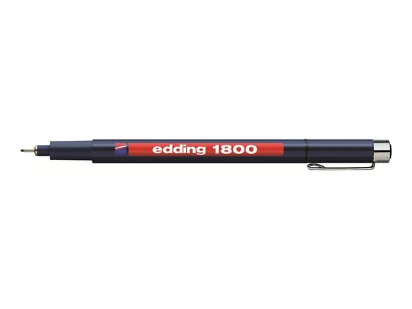 edding 1800 - Fineliner - svart - pigmentbläck - 0.5 mm