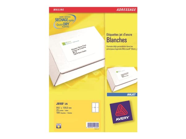 Avery - Hvit - 99.1 x 139 mm 100 etikett(er) (25 ark x 4) adresselapper