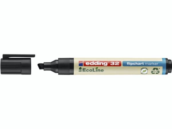 Edding 32 EcoLine, 1 stykker, Sort, Meisel tupp, Flerfarget, Rund, Medium