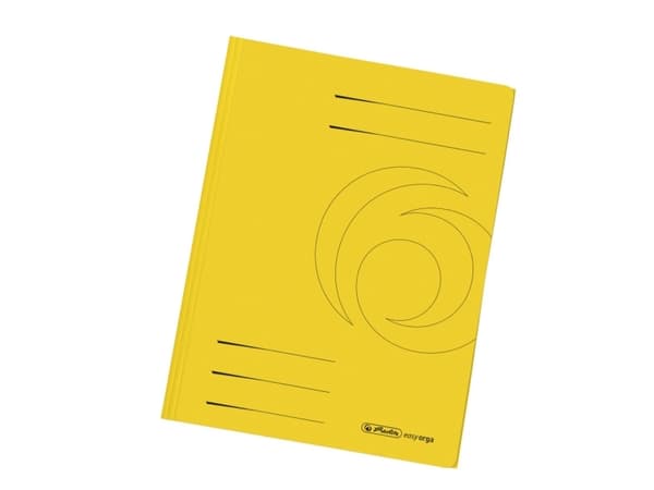 herlitz easyorga mapp, DIN A4, manillakartong, gul 3 flikar, 320 g/m², svart organisatörstryck, kapacitet - 10 st (11076437)