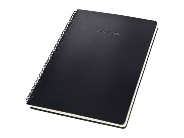 Sigel CONCEPTUM, Musta, A4, 160 arkkia, 80 g/m², Neliöpaperi, Kovakantinen