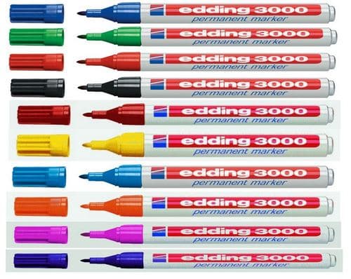 Edding 3000, Blå, Hvit, Plast, 1,5 mm, 10 stykker