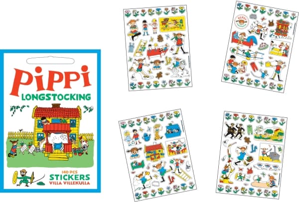 Pippi Stickers - Villa Villekulla med 140 klistermærker