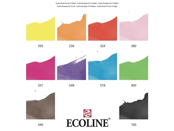 Ecoline Brush Pen set Bright | 10 colours
