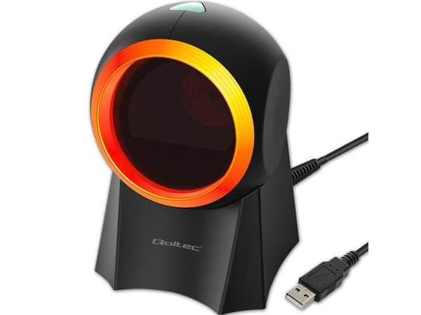 Qoltec - Strekkodeskanner - stasjonær - 100 skann/sek - dekodet - USB