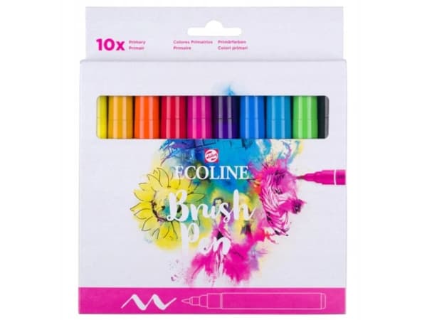 Ecoline Brush Pen set Primary | 10 colours