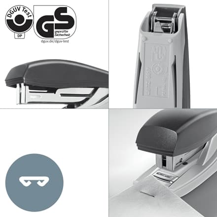 Leitz NeXXt - 10 ark - grön - standard clinching - P2 - metall - plast - 80 g/m² (5617-00-55)