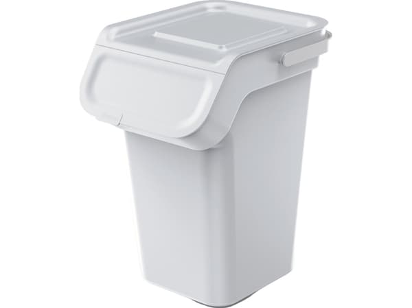 Prosperplast Keden søppelbøtte, aktivert kullfilter, 25 liter, ask, Kaddi Q