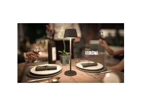 Securit® LED bordlampe GEORGINA, inkl. lynkoblings-ladekabel, sort
