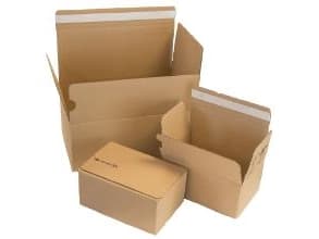 E-handelskasse Easy open Peal & Seal L285xB190xH120mm pap ubleget brun,10 stk/bdt - (10 stk.)