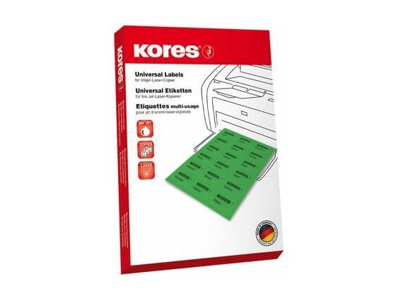 Kores L19061.253, Grønn, Universell, Rektangel, A4, Tyskland, Laser/Blekkskriver