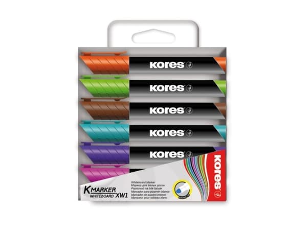 Kores M20903, Brun, Lyseblå, Lysegrønn, Oransje, Rosa, Fiolett, Meisel tupp, Flerfarget, Keramisk, Metall, Kraftig, 3 mm