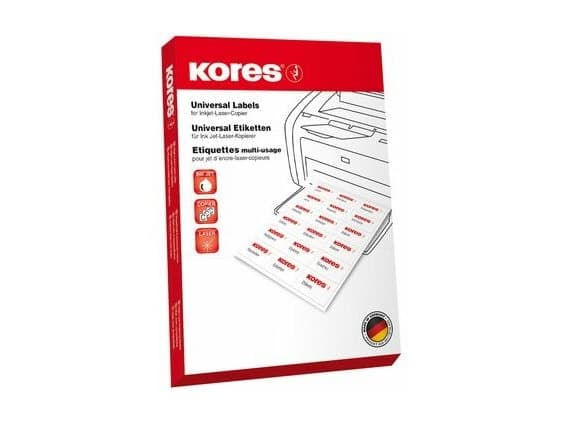 Kores L19061.25, Vit, Universal, Rektangel, A4, Tyskland, Laser/bläckstråleskrivare