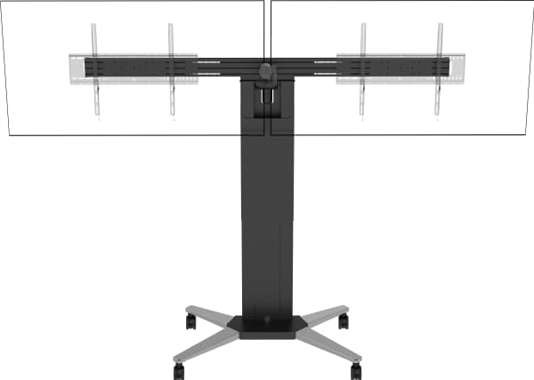 Vision VFM-F50T - Vogn - motorisert - for 2 LCD/plasma-paneler - låsbar - aluminium, stål - matt svart - skjermstørrelse: 55"-86"