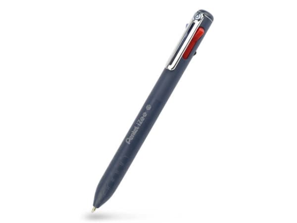 Kulspetspenna Pentel BXC470DC IZEE svart/röd/grön/blå 1mm m/metallklips - (12 st)