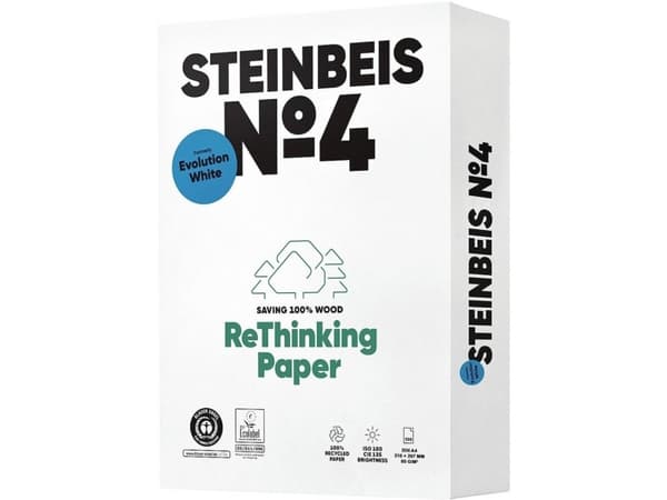 STEINBEIS No. 4 99900644 Universal tulostuspaperi toimistopaperi DIN A4 80 g/m² 500 arkkia Valkoinen