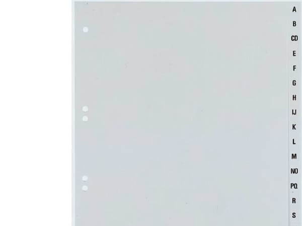 Rexel 25262481, Kirjainvälilehti, Polypropeeni (PP), Harmaa, A4+, Saksa, 246 mm
