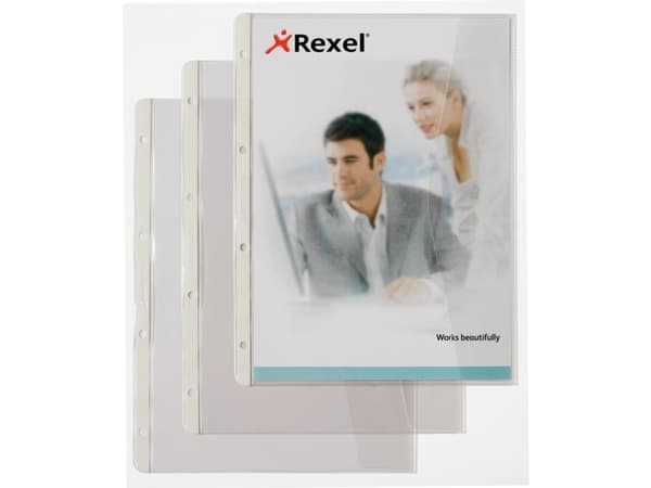 Rexel - Dokumentmappe - 2 rom - for A4 - kapasitet: 100 ark - blank (en pakke 10)