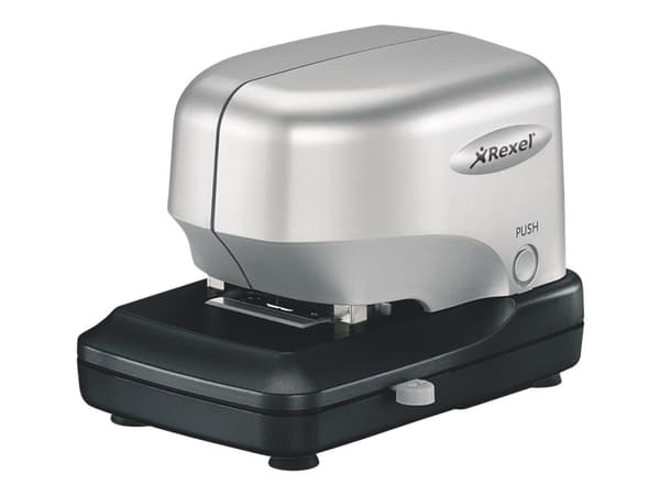 Rexel Stella 30 - Elektrisk stiftemaskin - 30 ark - svart/sølv