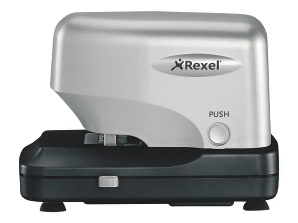 Rexel Stella 30 - Elektrisk stiftemaskin - 30 ark - svart/sølv