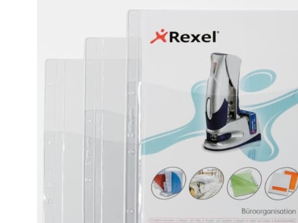 Rexel - Arkbeskytter - for A4 - kapasitet: 150 ark - teksturert, blank (en pakke 5)