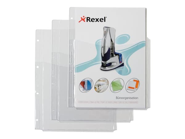 Rexel - Arkbeskytter - for A4 - kapasitet: 150 ark - teksturert, blank (en pakke 5)